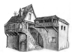 Rampart tavern sketch by George Almond